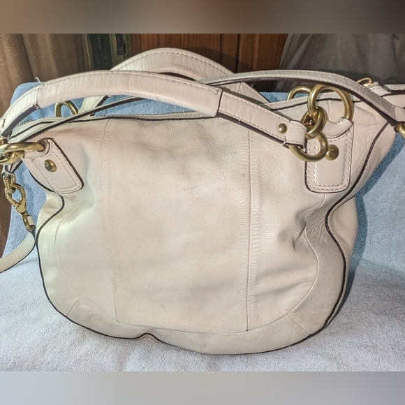 Coach Kristin woven leather satchel crossbody bag. F 23048 - Picture 3 of 13